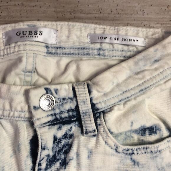 Guess Jeans Low Rise Skinny Whitewashed Womens Size 24 - Picture 3 of 7
